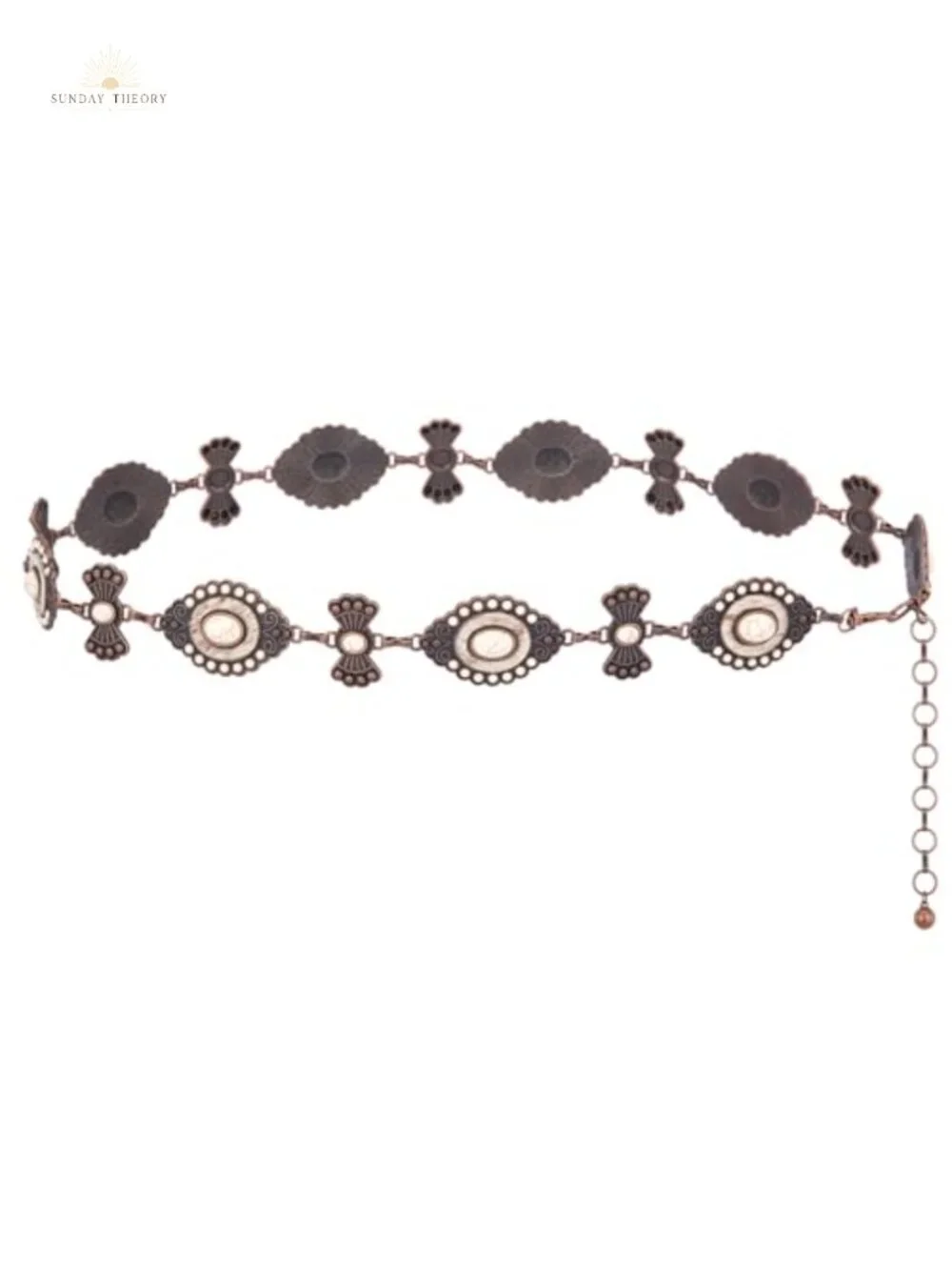 Western Concho Chain Belt Women Adjustable